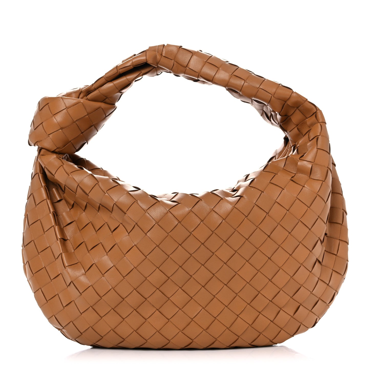 Nappa Intrecciato Teen Jodie Hobo Caramel