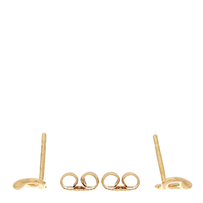 Tiffany 18K Yellow Gold 7mm Elsa Peretti Open Heart Earrings 3 of 4