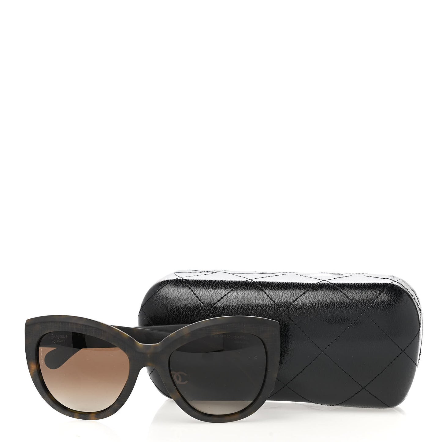 Tweed Effect CC Polarized Butterfly Signature Sunglasses 5332 Havana