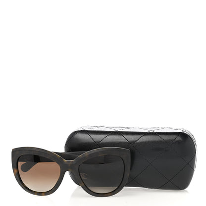 Chanel Tweed Effect CC Polarized Butterfly Signature Sunglasses 5332 Havana 8 of 8