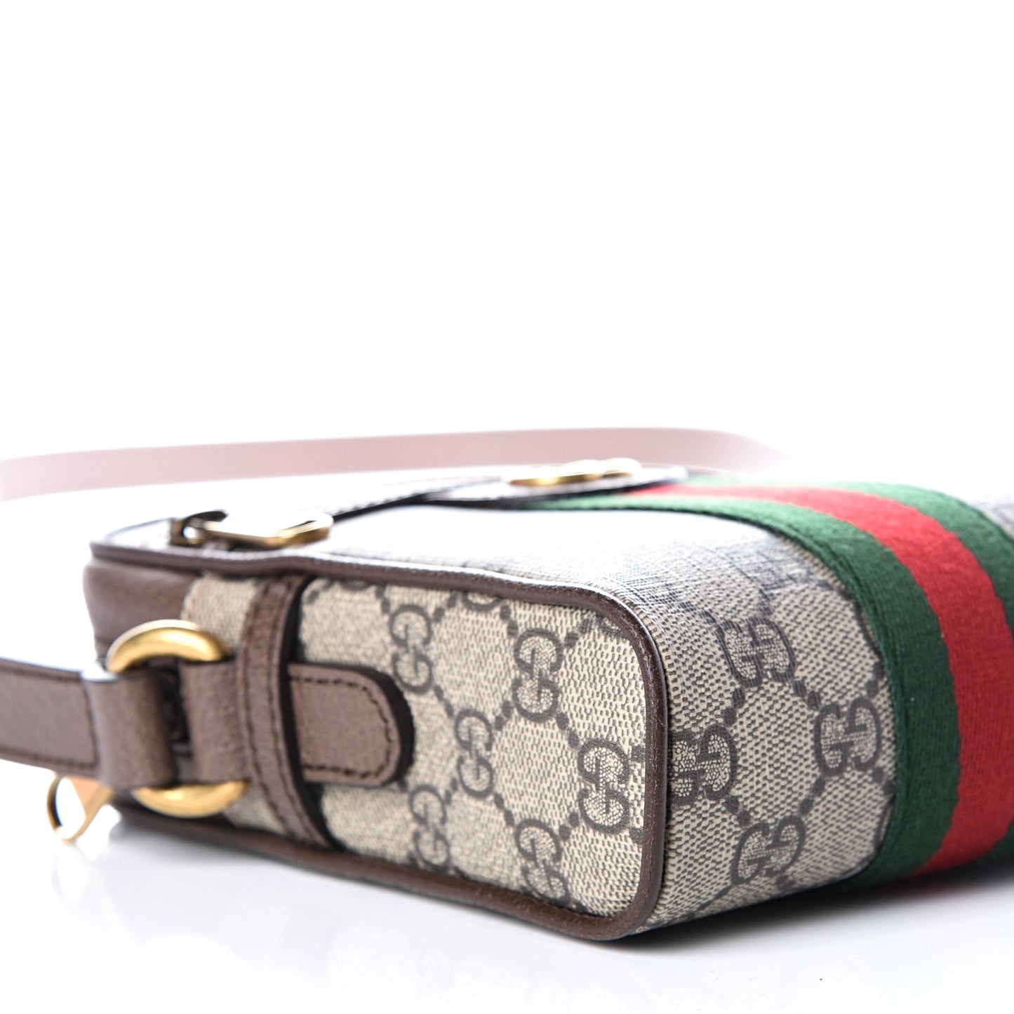 GG Supreme Monogram Web Mini Ophidia Messenger Brown