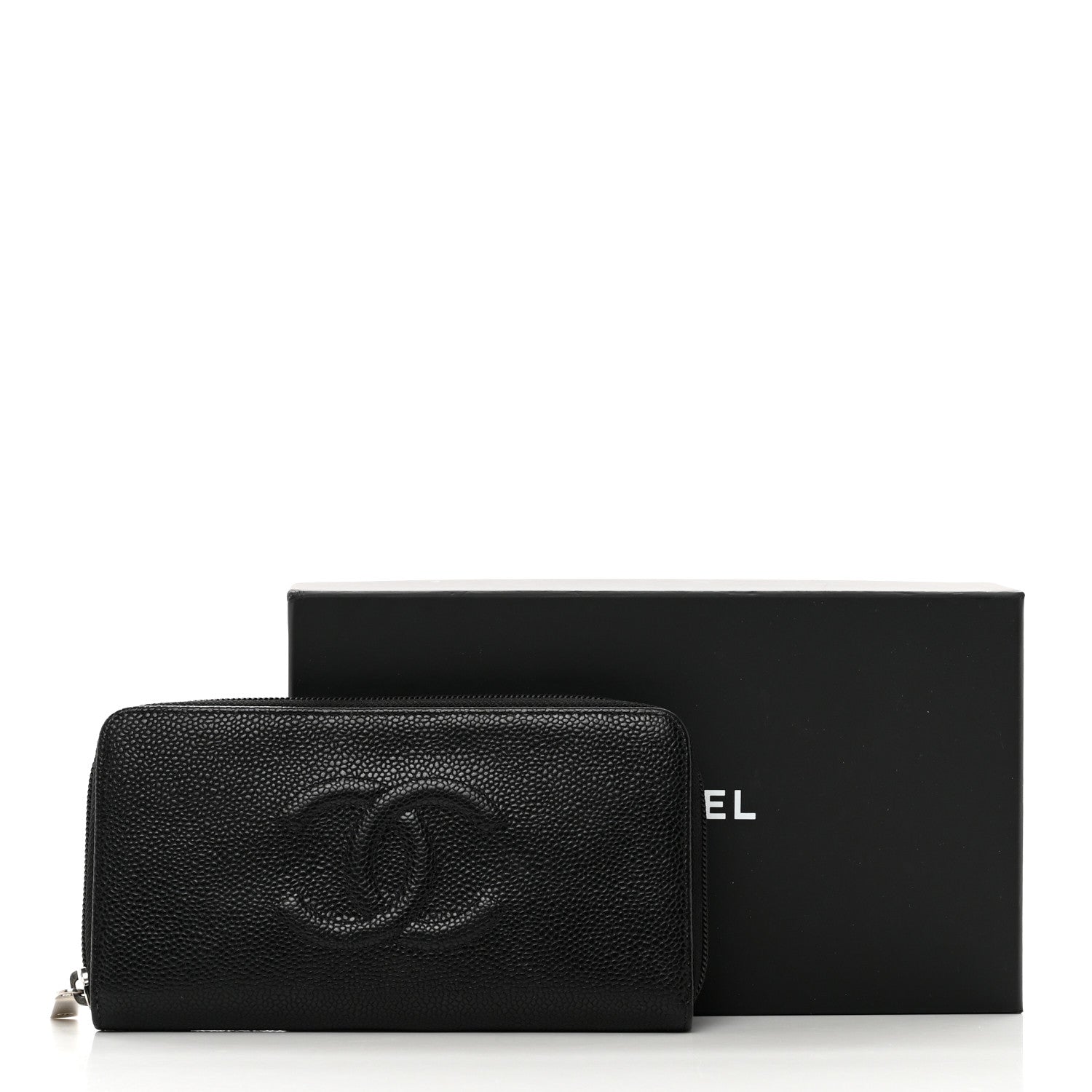 Chanel Caviar Large Timeless CC Zip Around Organizer Wallet Black 9 of 9