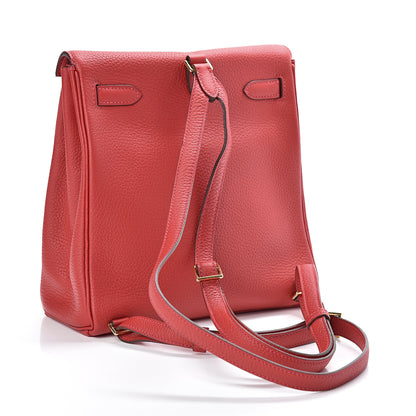 Hermes Taurillon Clemence Kelly Ado Backpack Rouge Casaque 3 of 11