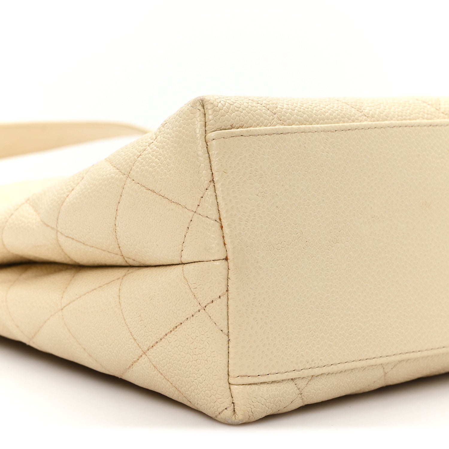 Chanel Caviar Quilted CC Shoulder Bag Beige 10 of 11