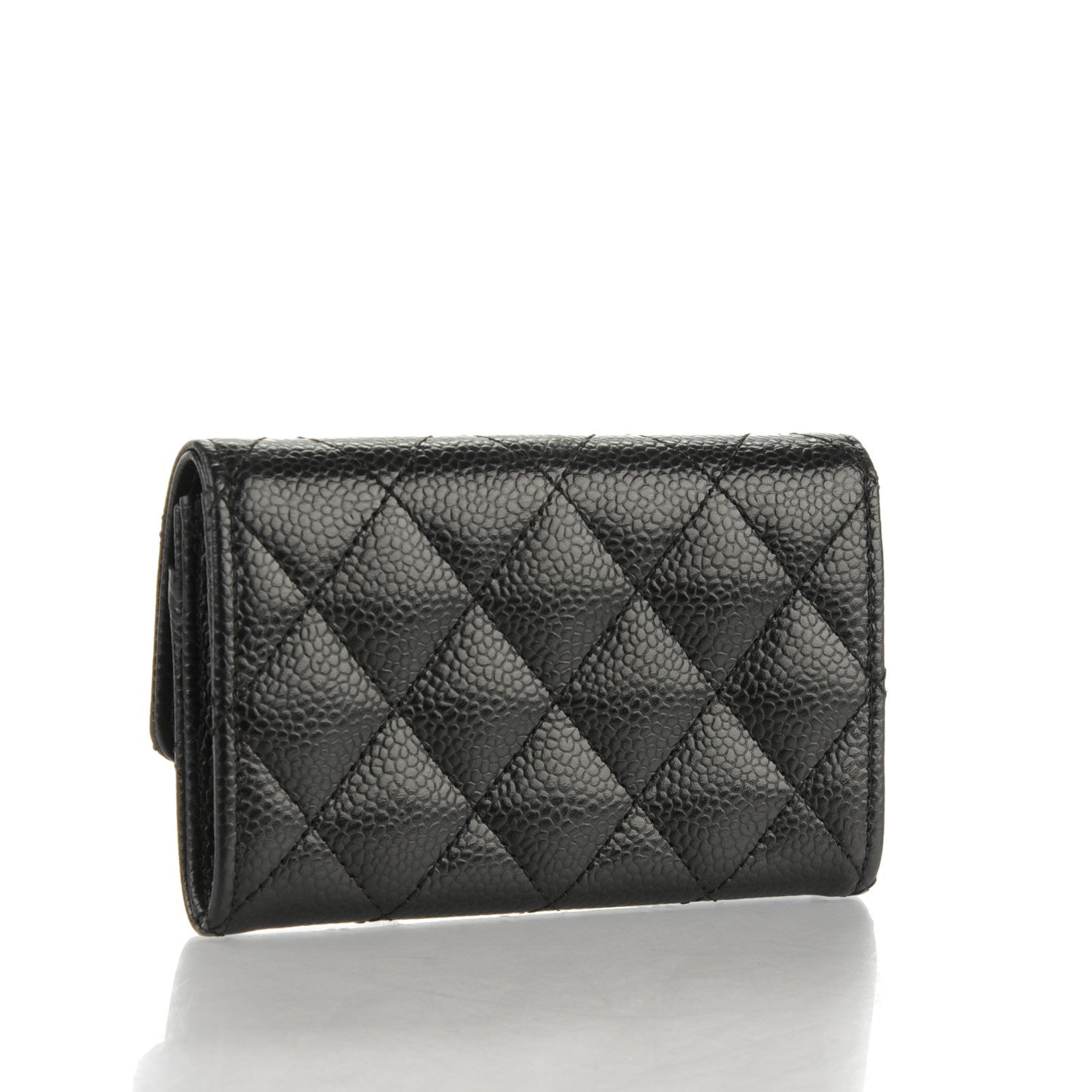 Chanel Caviar Quilted Flap Card Holder Black 3 of 8