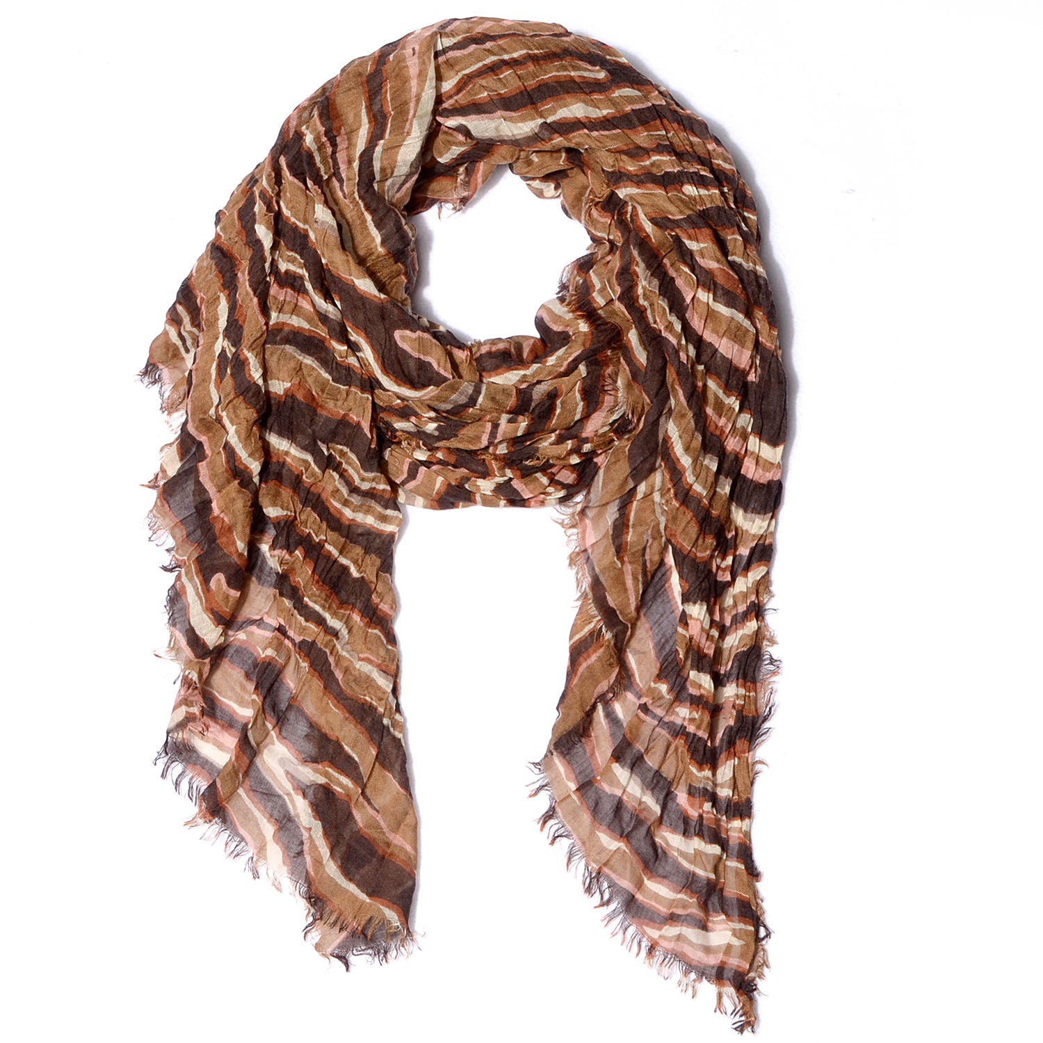 Louis Vuitton Cashmere Silk Zebra Stole Marron 3 of 6