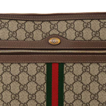 Gucci GG Supreme Monogram Large Ophidia Pouch Clutch Brown 8 of 11