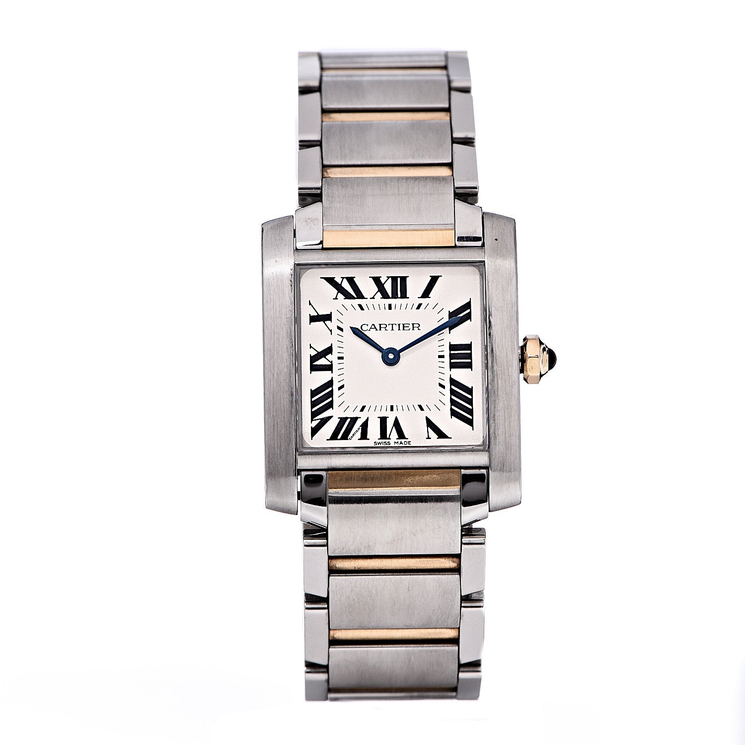 Cartier Stainless Steel 18K Yellow Gold 25mm Tank Francaise Quartz Watch 1 of 8