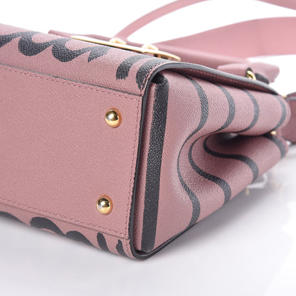 Burberry Soft Grain Calfskin Graphic Print Small Buckle Tote Dusty Pink 8 of 12