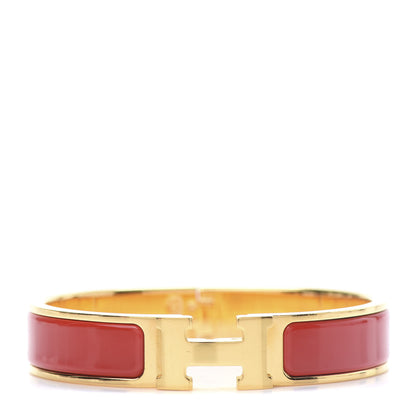 Hermes Enamel Narrow Clic Clac H Bracelet PM Red 1 of 5