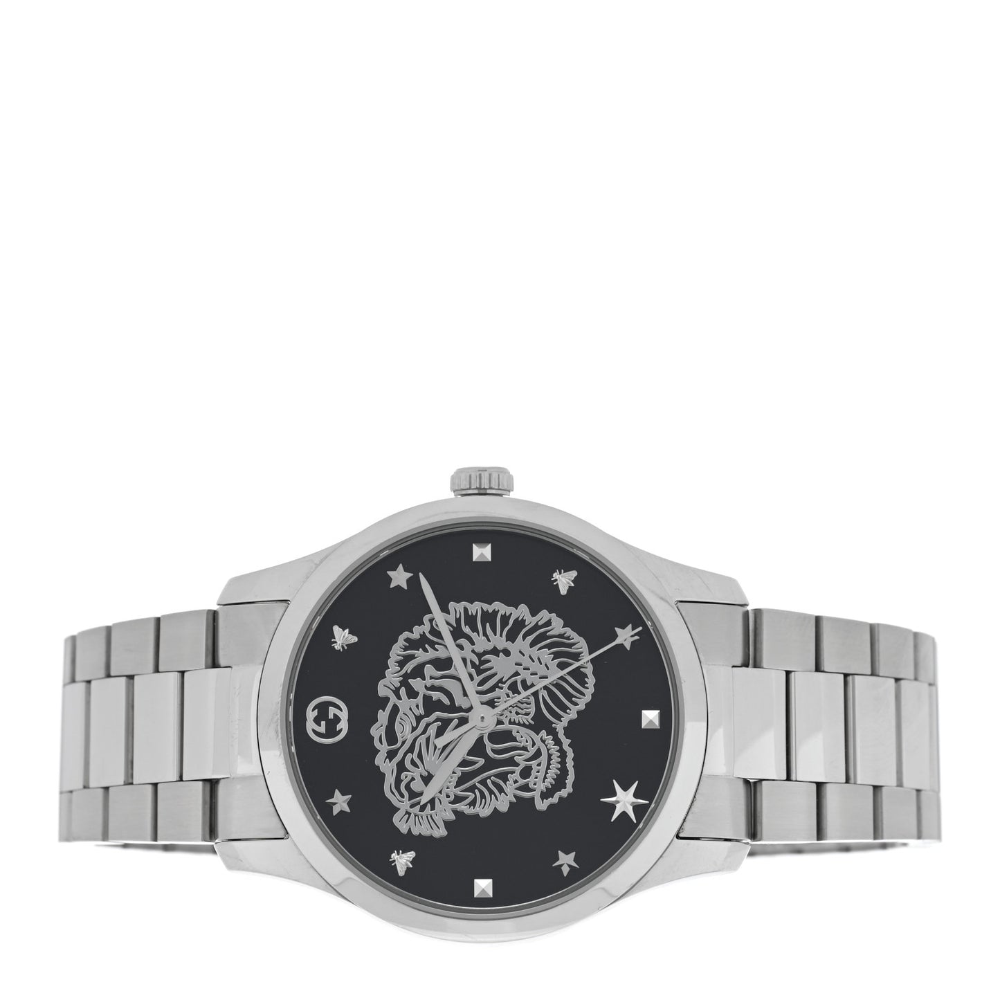 Stainless Steel 38mm G-Timeless Tiger Quartz Watch Black