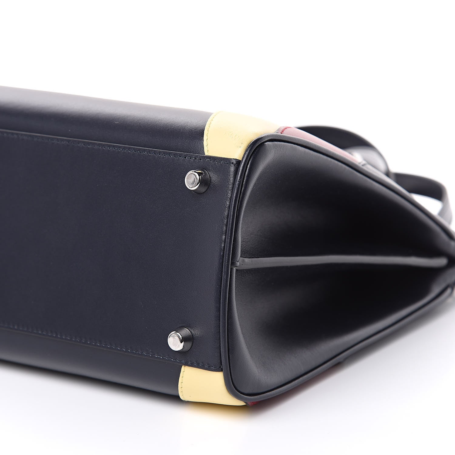 Gucci Smooth Calfskin Medium Zumi Top Handle Bag Blue Romantic Cerise Butter Multicolor 10 of 10