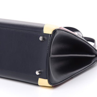 Gucci Smooth Calfskin Medium Zumi Top Handle Bag Blue Romantic Cerise Butter Multicolor 10 of 10