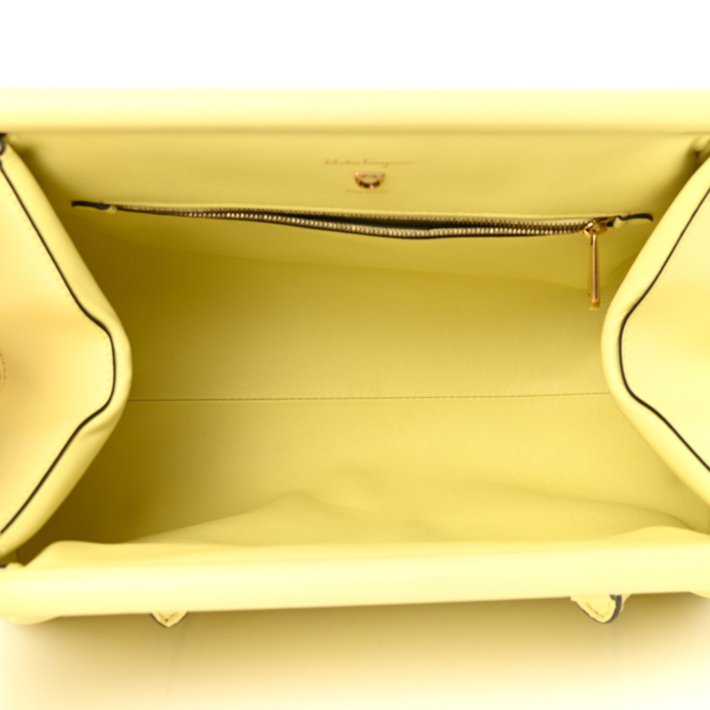 Calfskin Frame Satchel Technicolor Yellow