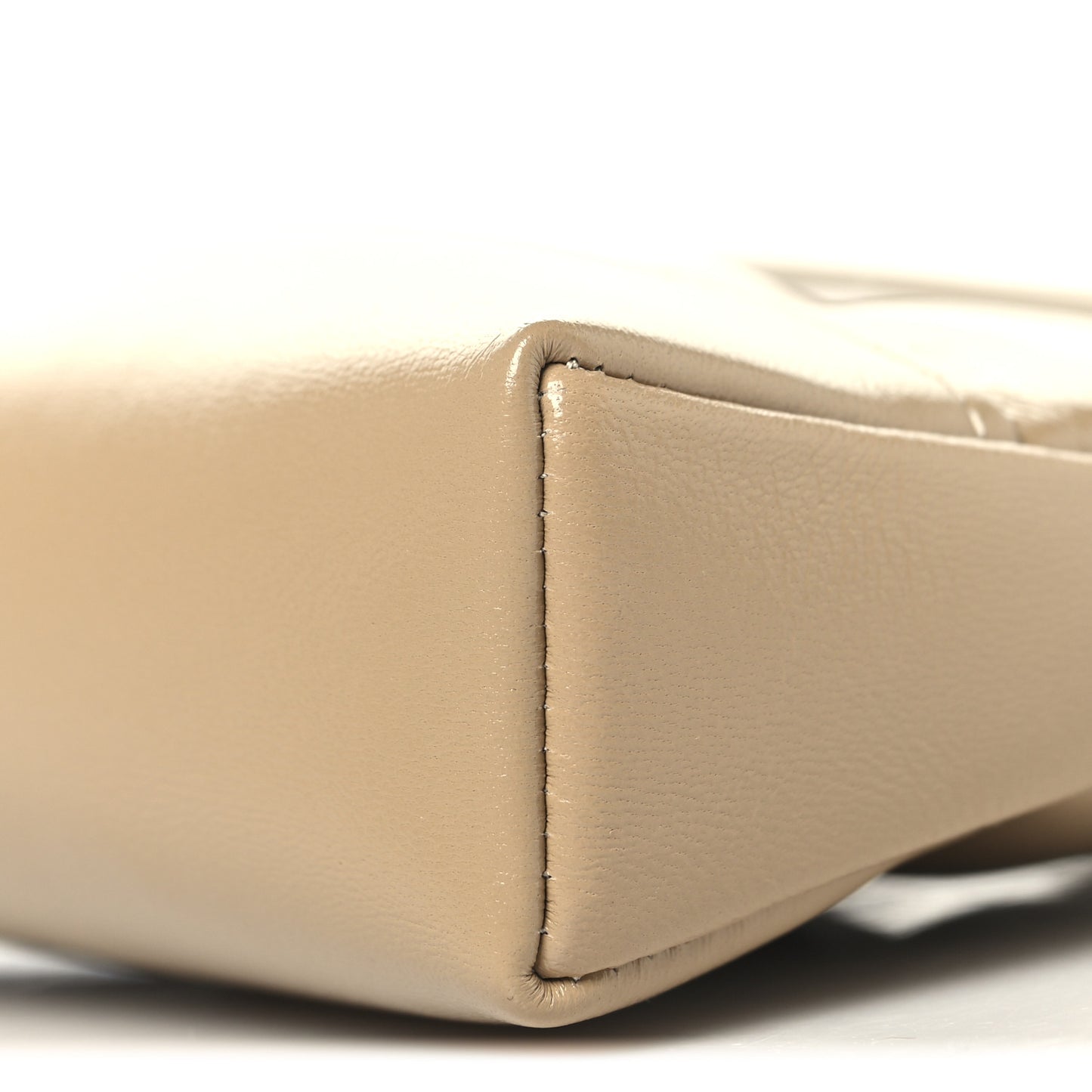 Quilted Nano 31 Shopping Bag Gold Beige