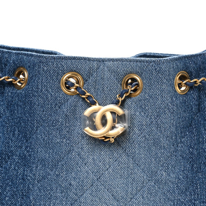 Chanel Washed Denim Quilted Mini Chanel 25 Handbag Blue 8 of 11