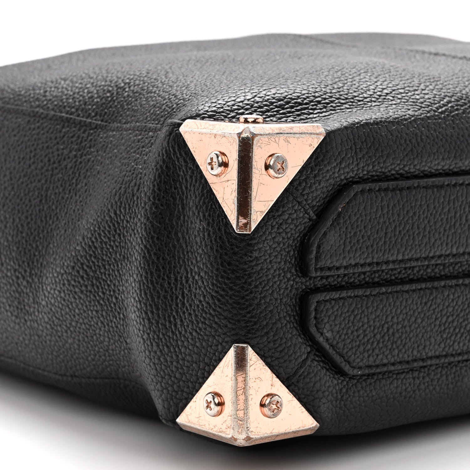 Alexander Wang Pebbled Calfskin Large Prisma Skeletal Tote Black Rose Gold Hardware 14 of 15