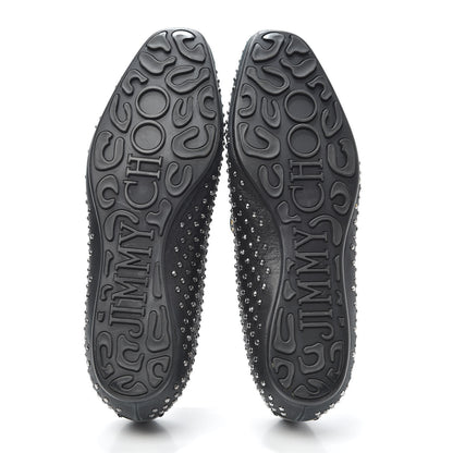 Jimmy Choo Fabric Studded Loafers 36.5 Black 6 of 6