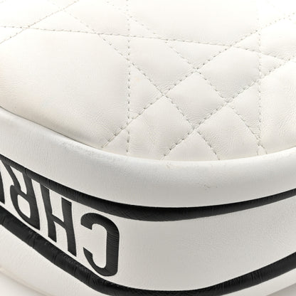 Christian Dior Lambskin Cannage Medium Dior Vibe Hobo Bag White 13 of 13