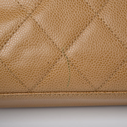 Chanel Caviar Quilted Medium Single Flap Beige 16 of 19