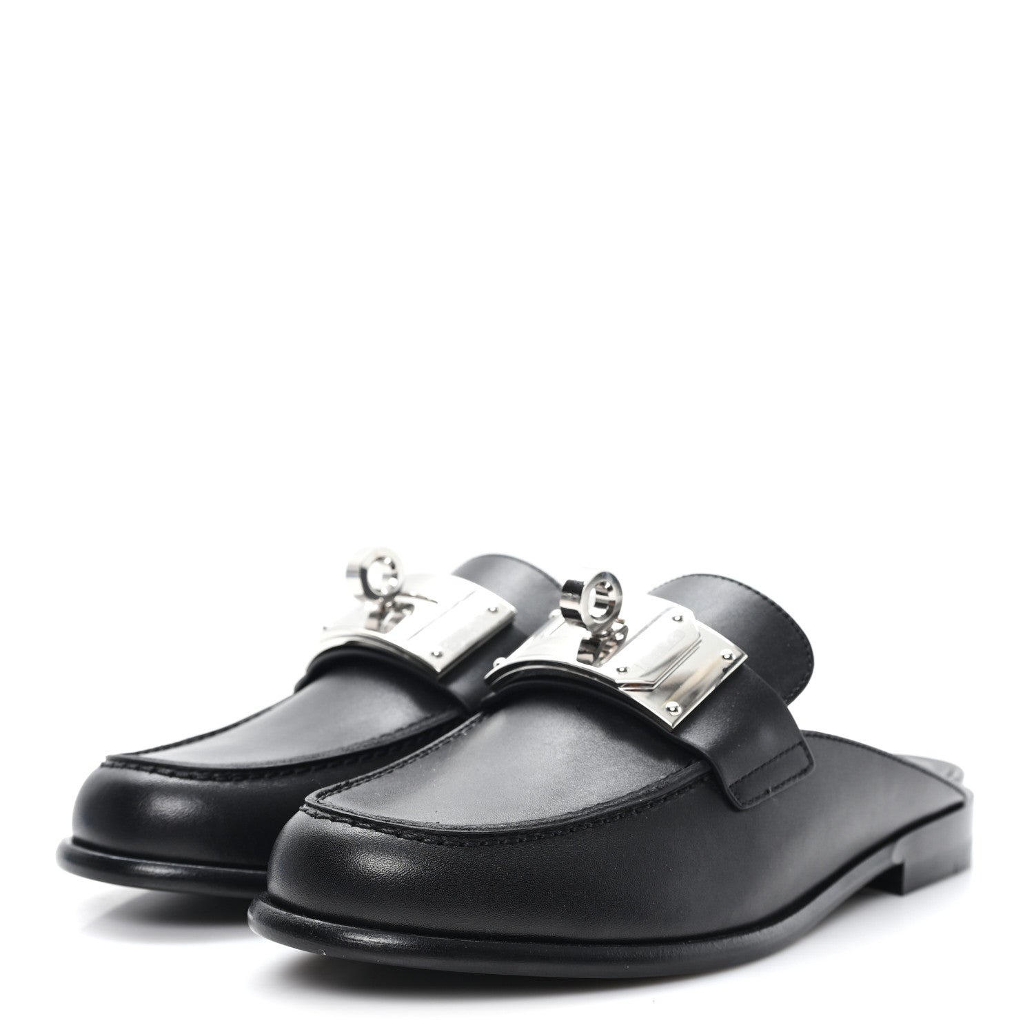 Hermes Calfskin Iota Mules 35 Black 4 of 10