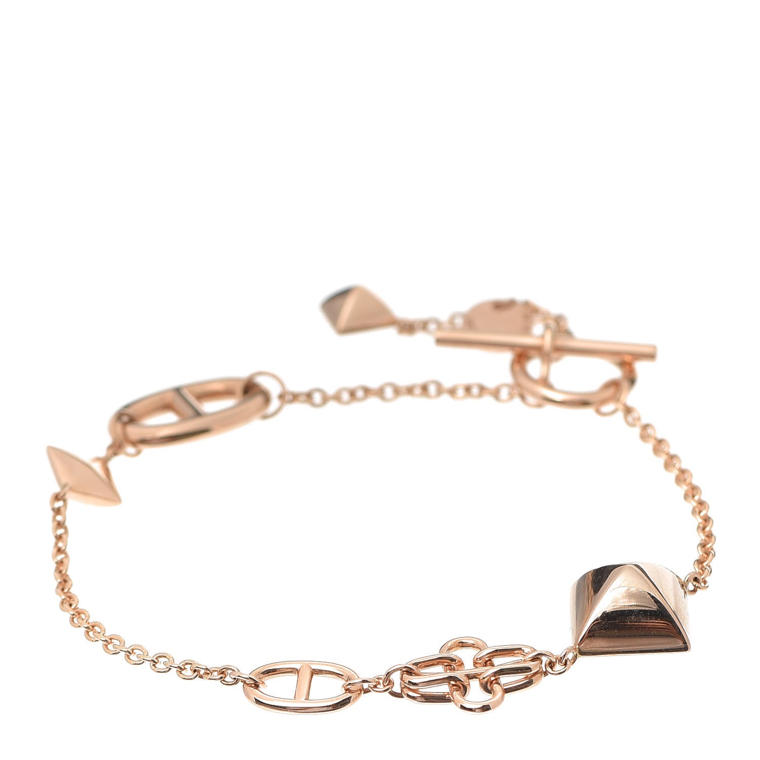 Hermes 18K Rose Gold Ronde Multi Bracelet SH 1 of 5