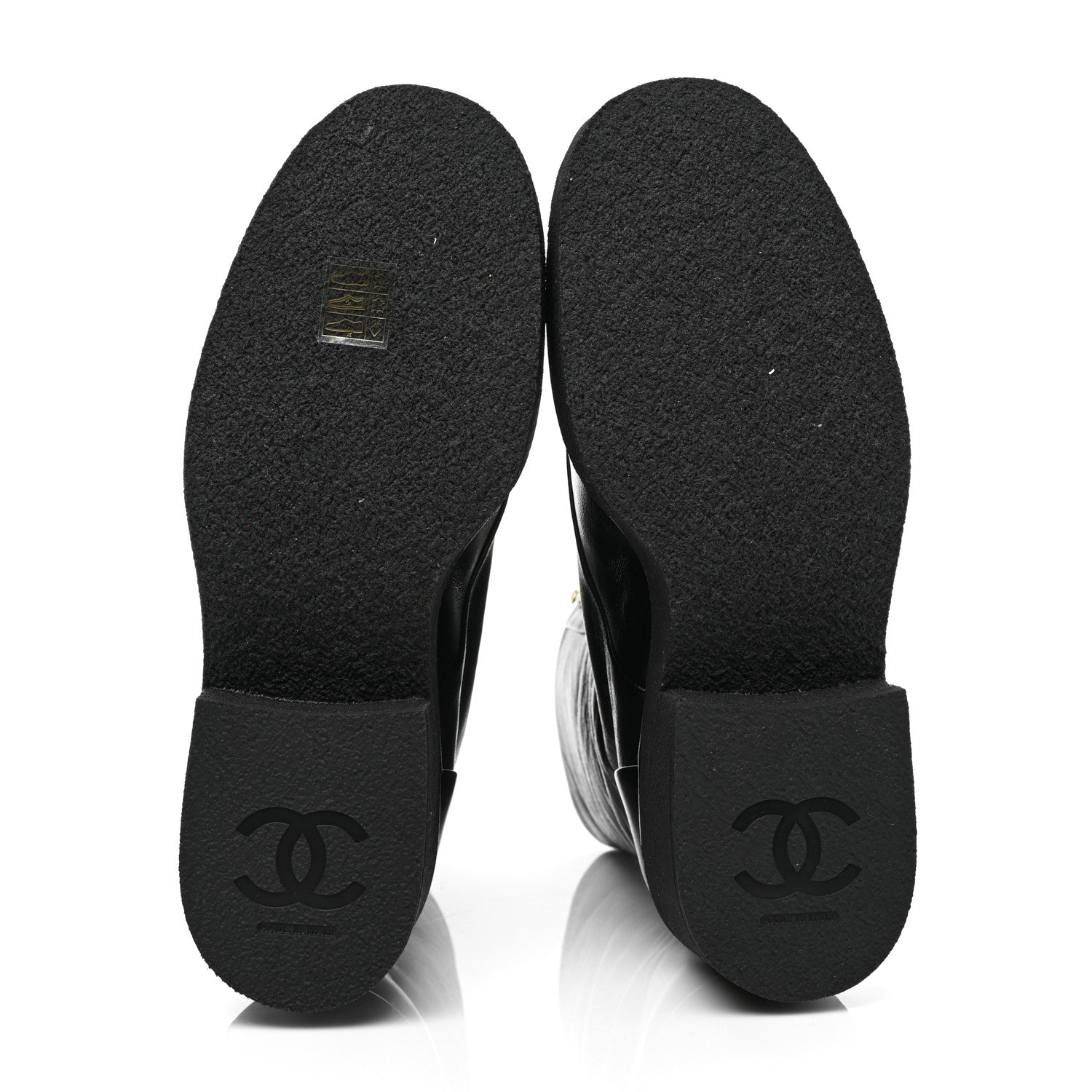 Chanel Calfskin Cap Toe Combat Boots 39 Black 5 of 7