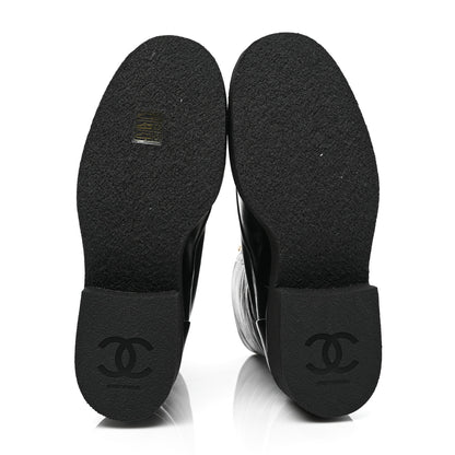 Chanel Calfskin Cap Toe Combat Boots 39 Black 5 of 7