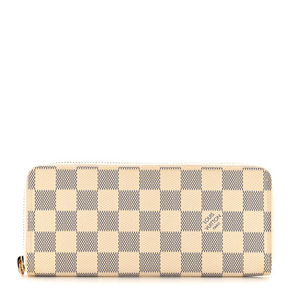 Louis Vuitton Damier Azur Clemence Wallet Rose Ballerine 1 of 8