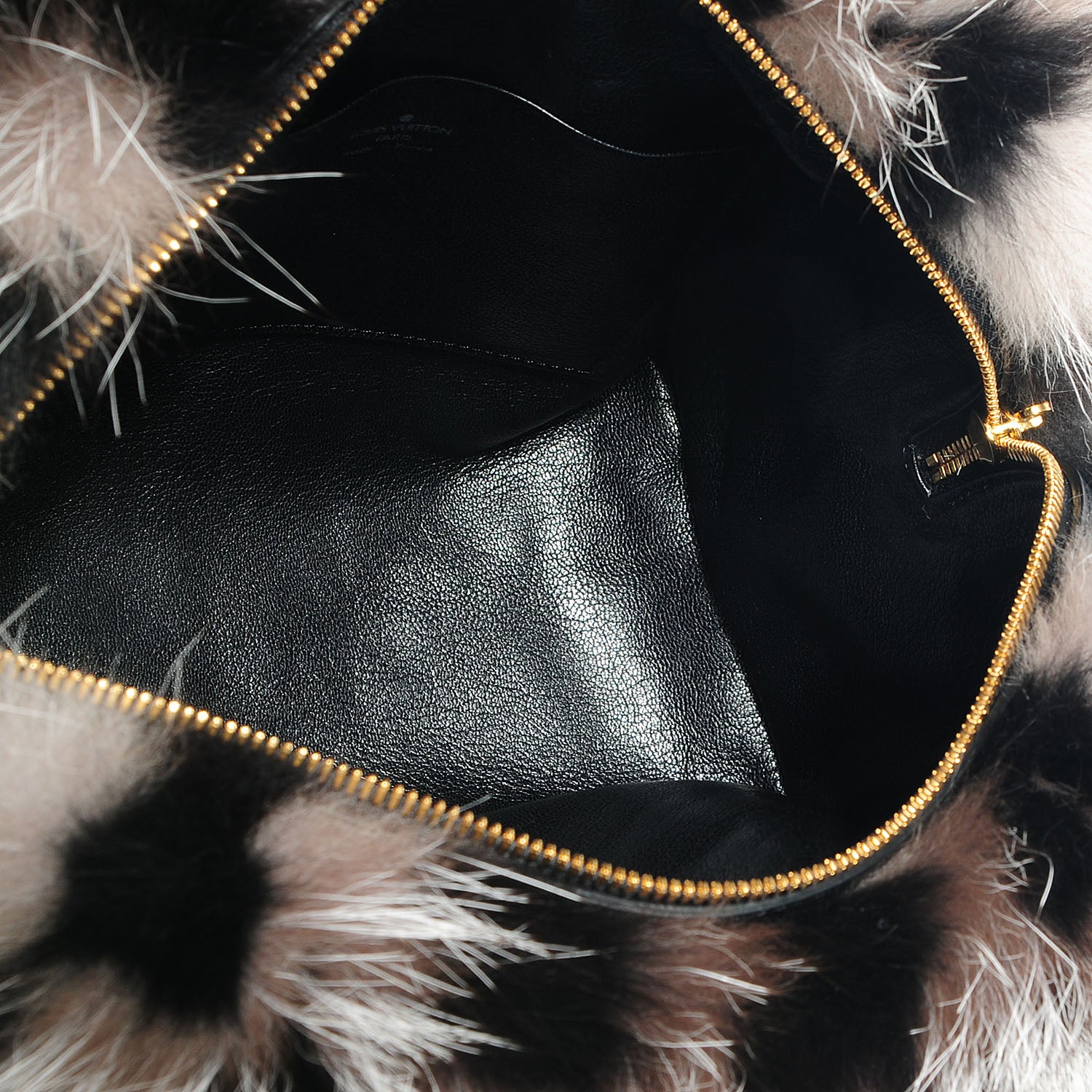 Louis Vuitton Fox Fur Damier Clair-Obscur Speedy Black 5 of 7