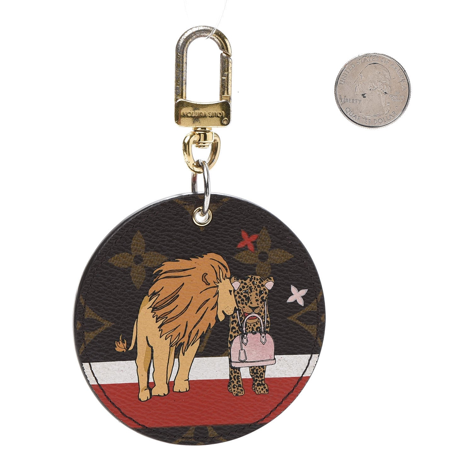 Louis Vuitton Monogram 2018 Christmas Animation Cats Bag Charm Key Ring 2 of 7