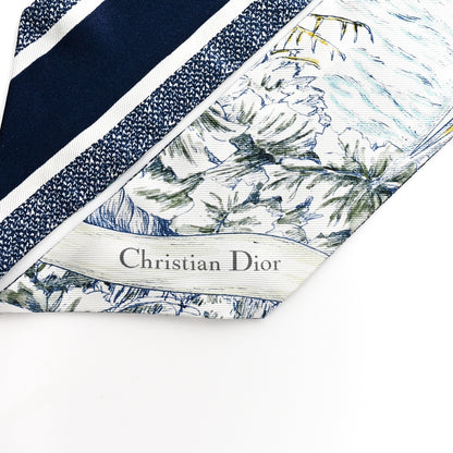 Christian Dior Silk Rêve d'infini Mitzah Scarf Blue 3 of 3
