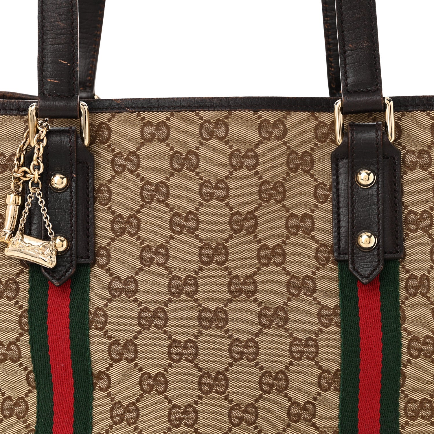 Gucci Monogram Medium Jolicoeur Tote Dark Brown 8 of 12