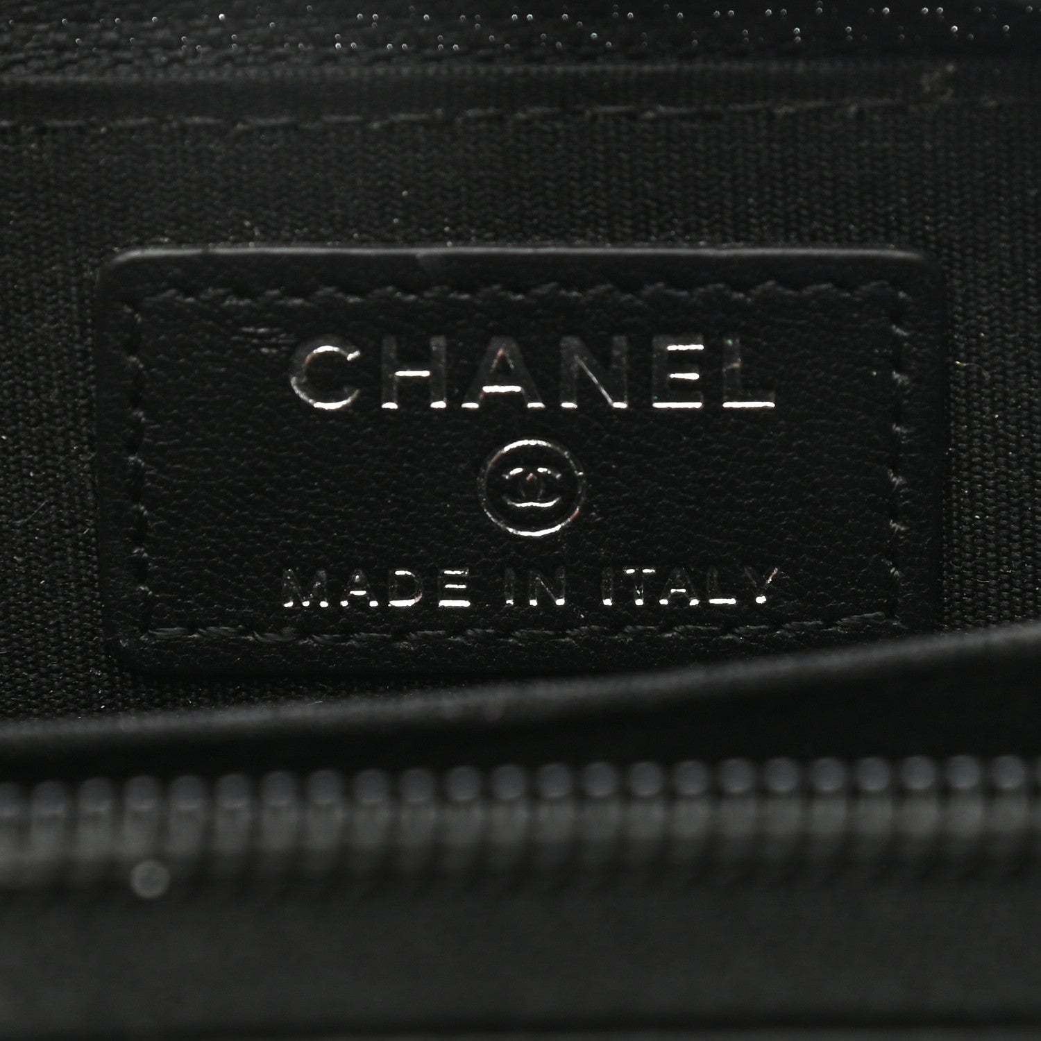 Chanel Lambskin Quilted Zip Around Boy Coin Purse Wallet Black 11 of 15