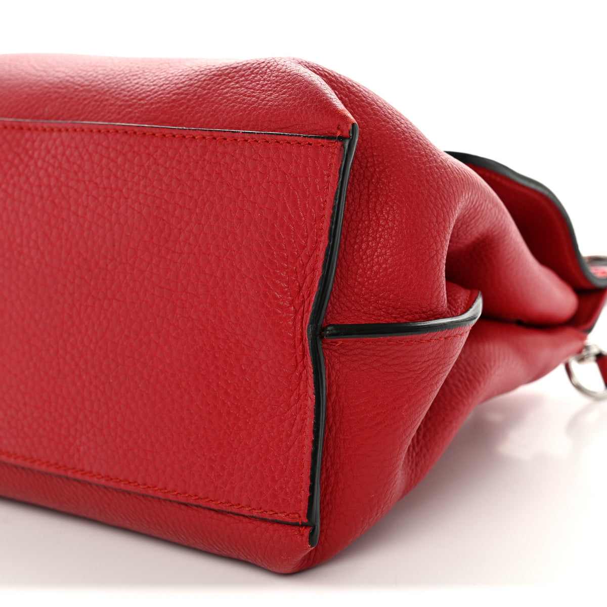 Gucci Cellarius Calfskin Small Bamboo Daily Top Handle Bag Hibiscus Red 9 of 9