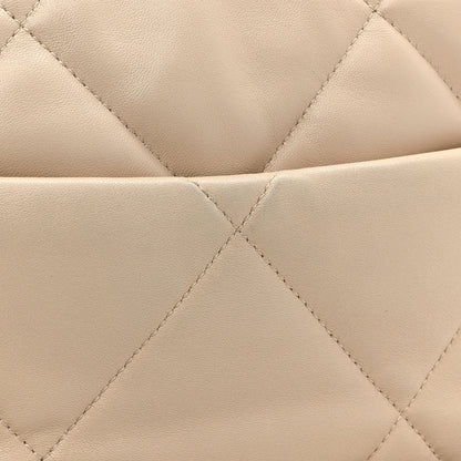 Chanel Lambskin Quilted Medium Chanel 19 Flap Beige 11 of 14