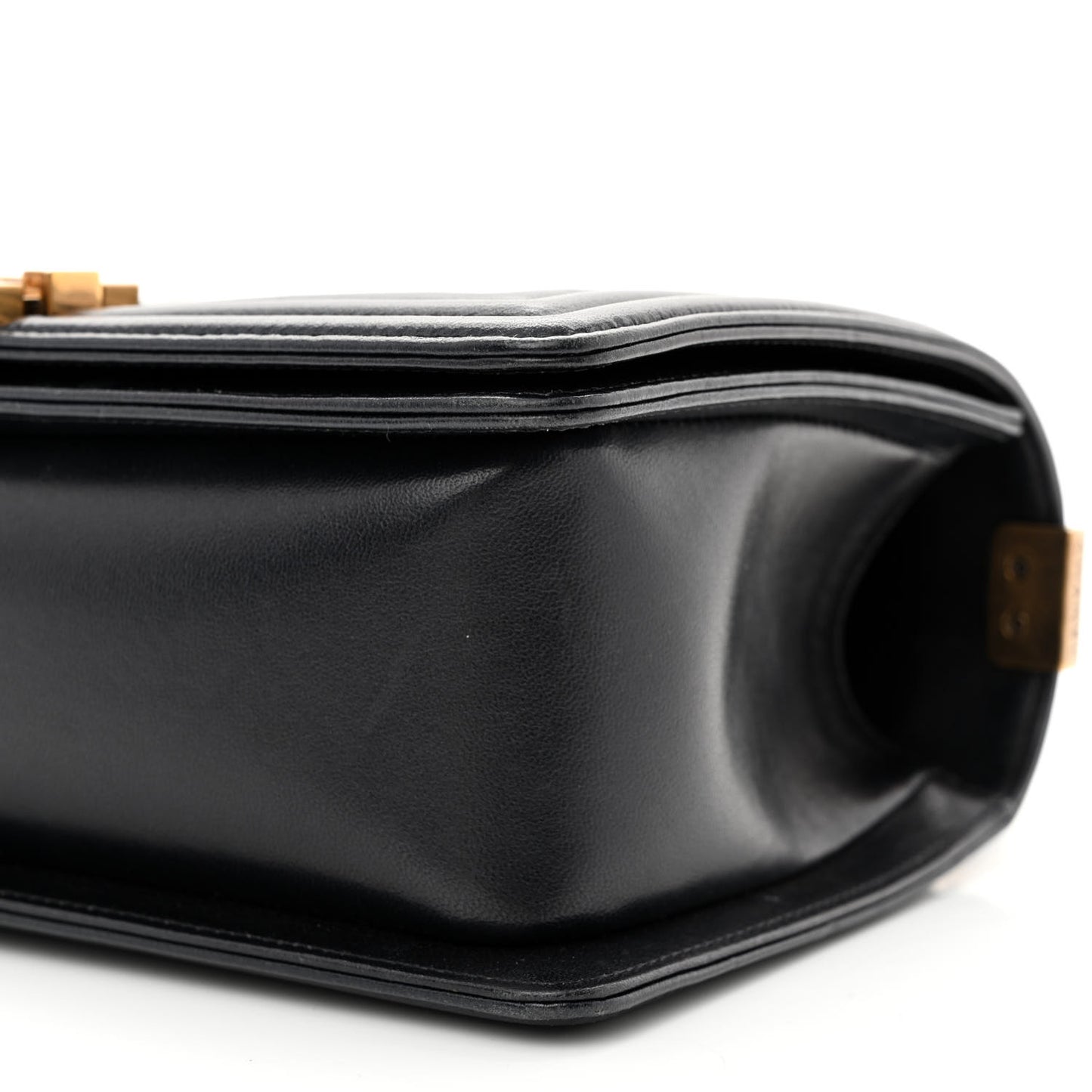 Lambskin Quilted Medium Boy Flap Black