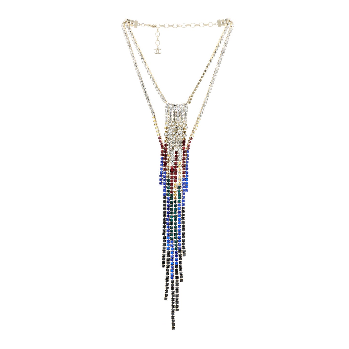 Crystal Skyline CC Necklace Blue Black Red