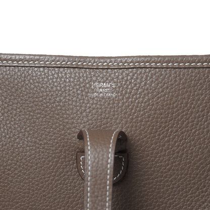 Hermes Taurillon Clemence Evelyne III PM Etoupe 6 of 10