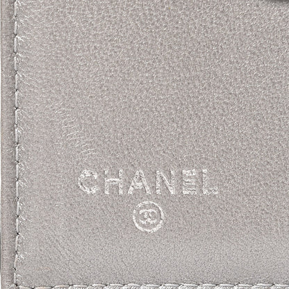 Chanel Lambskin Embossed Camellia French Wallet Black 6 of 8