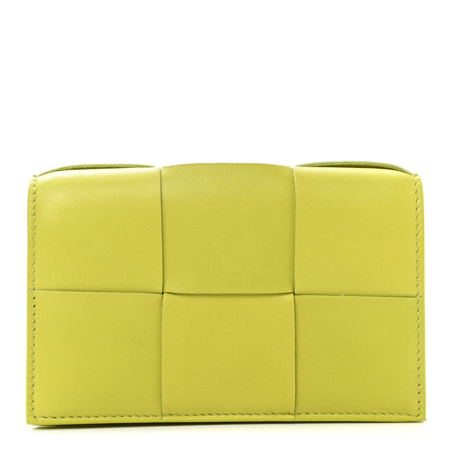 Bottega Veneta Nappa Maxi Intrecciato Card Holder Wallet Kiwi 1 of 7