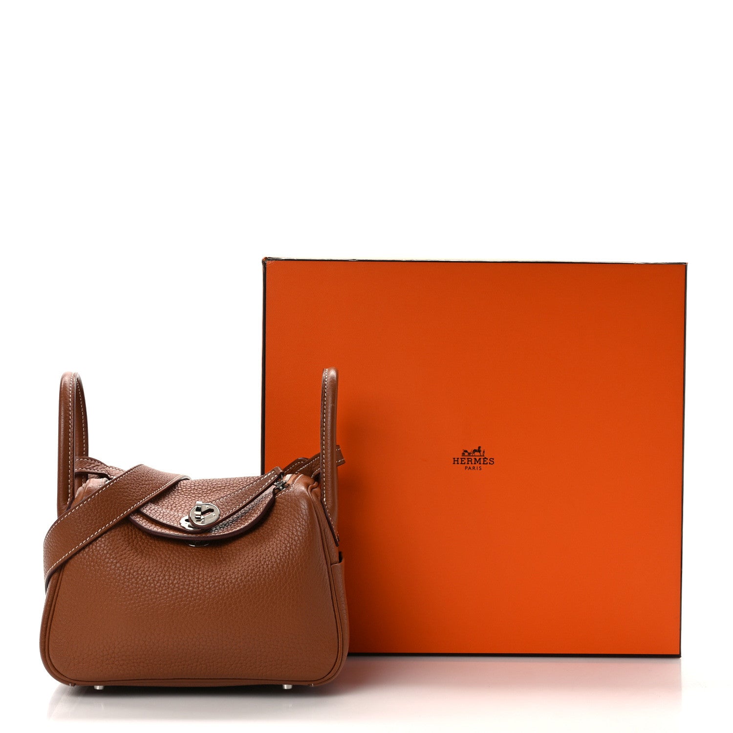Hermes Taurillon Clemence Mini Lindy 20 Gold 13 of 13