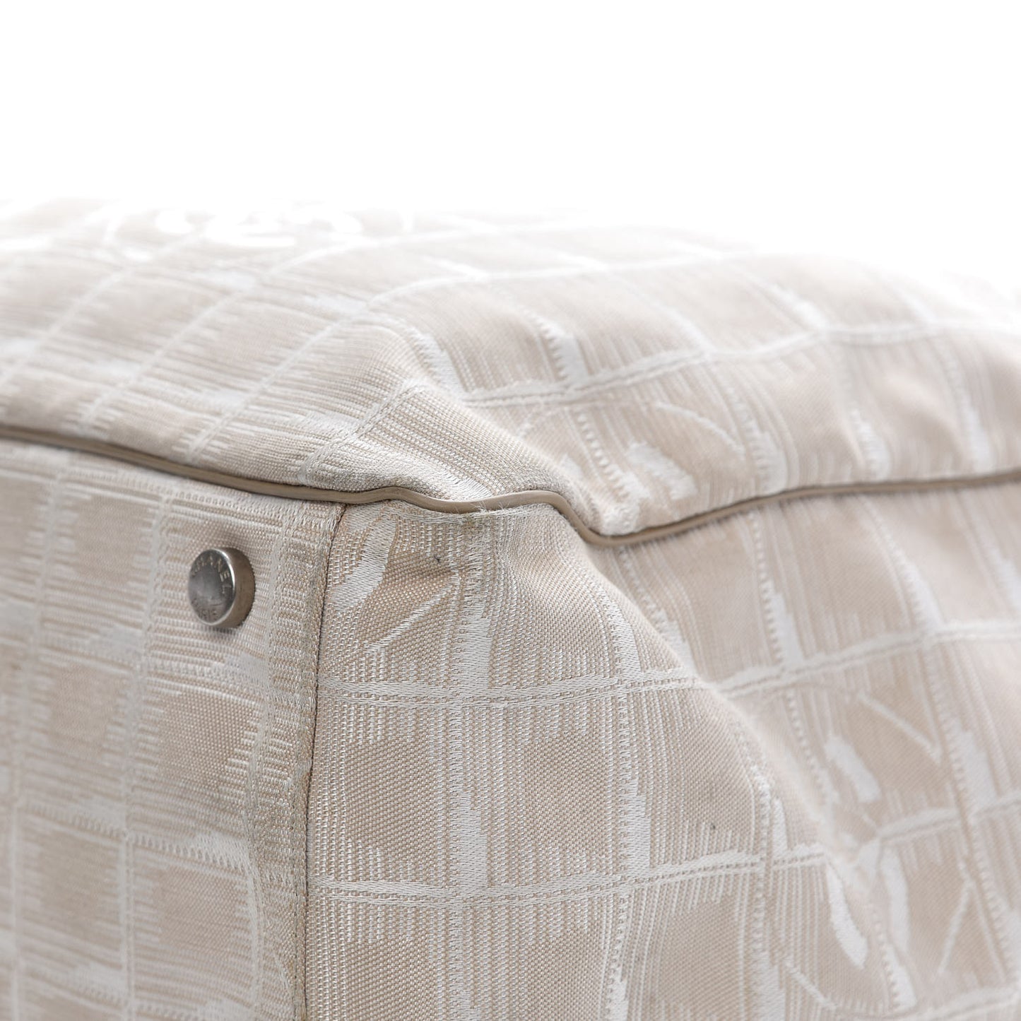 Nylon Medium Travel Tote Beige