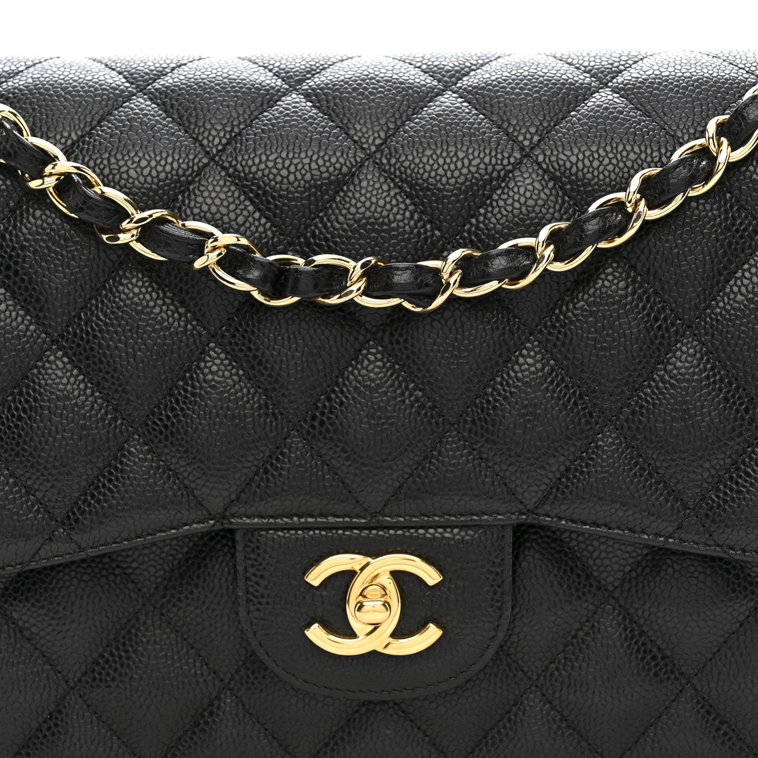 Chanel Caviar Quilted Jumbo Double Flap Black 8 of 11