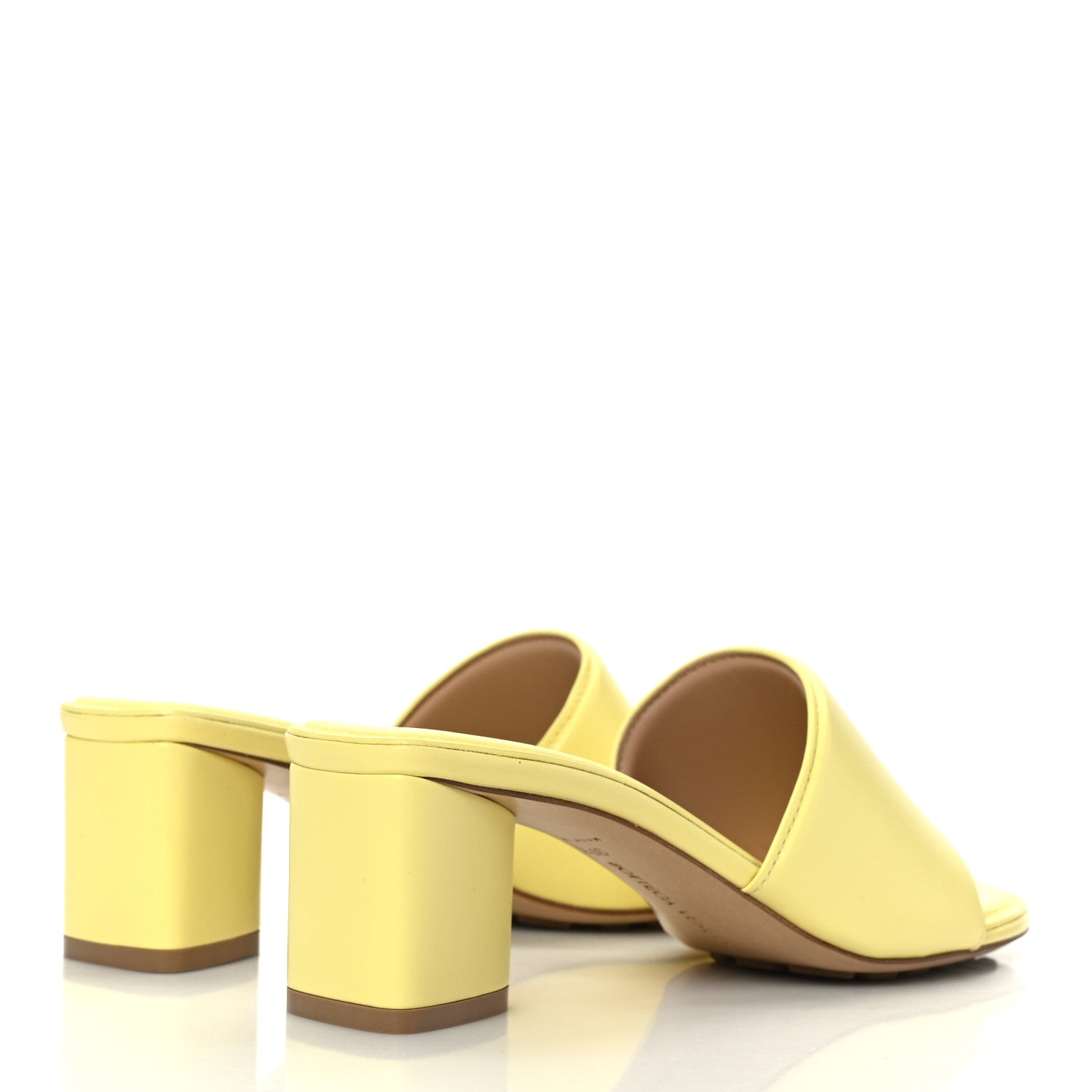 Bottega Veneta Vienna Calfskin The Band Mule Sandals 37.5 Lemonade 4 of 7