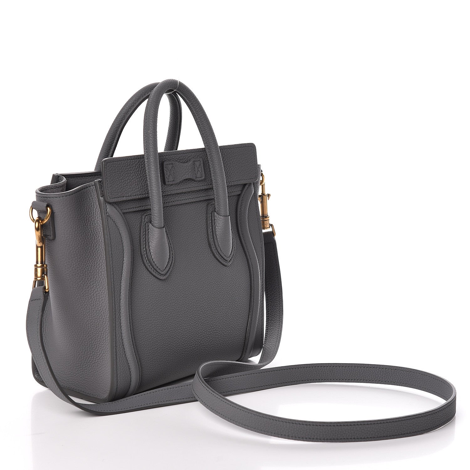 Celine Baby Drummed Calfskin Nano Luggage Kohl 3 of 10