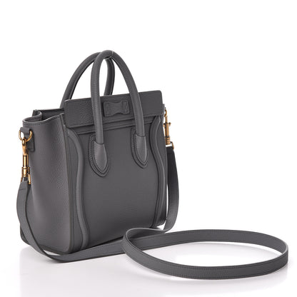 Celine Baby Drummed Calfskin Nano Luggage Kohl 3 of 10