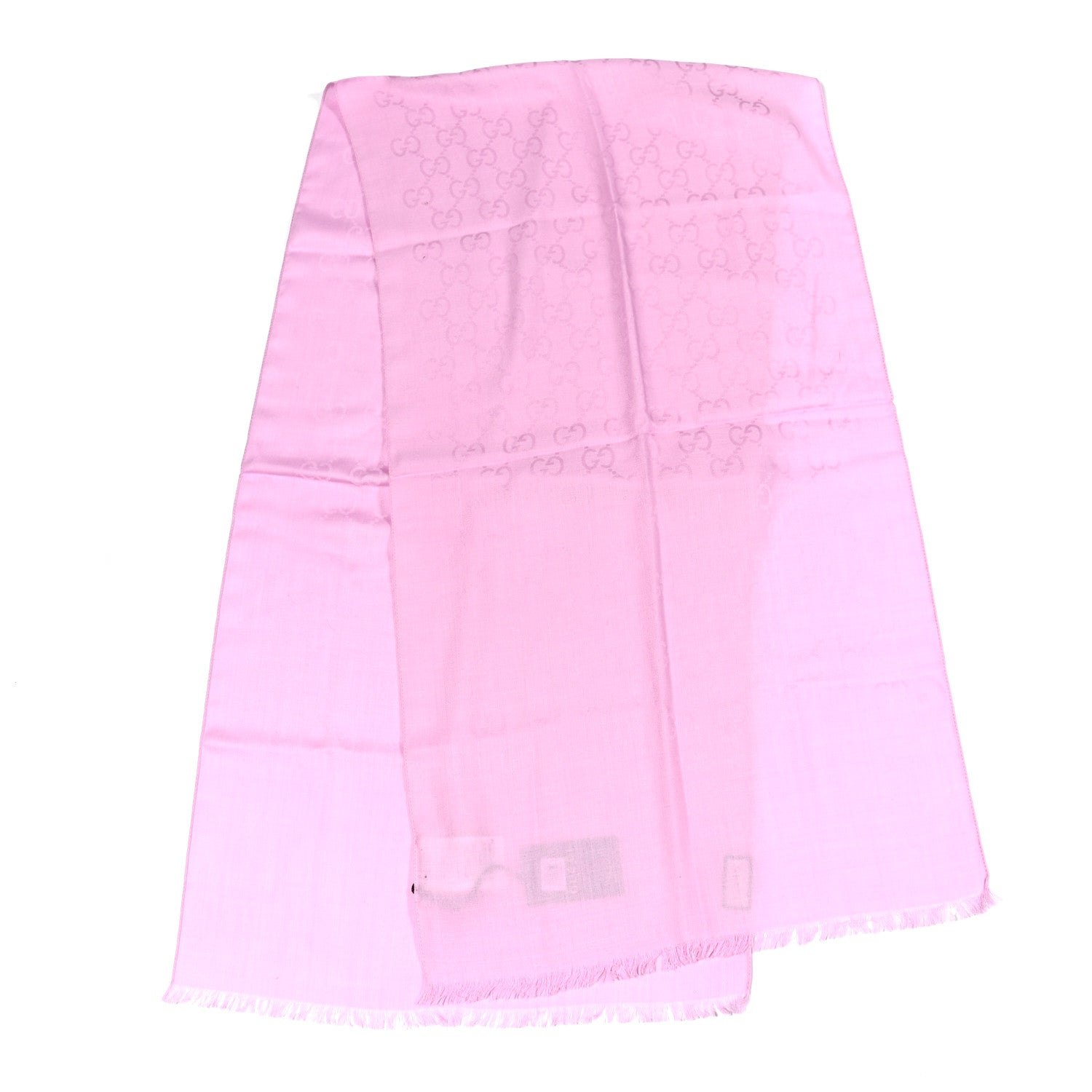 Gucci Wool Silk GG Monogram GGNat Scarf Rose 2 of 4