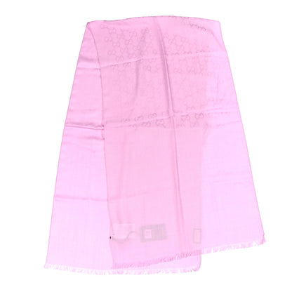 Gucci Wool Silk GG Monogram GGNat Scarf Rose 2 of 4