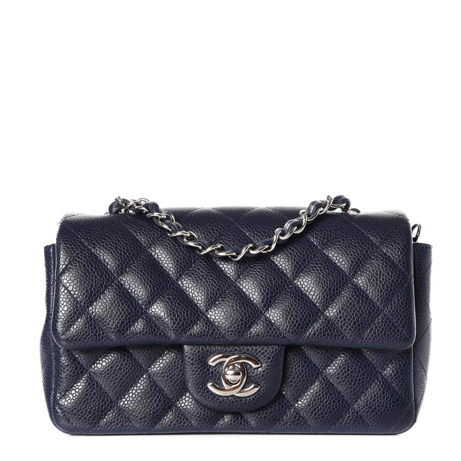 Chanel Caviar Quilted Mini Rectangular Flap Navy 1 of 11